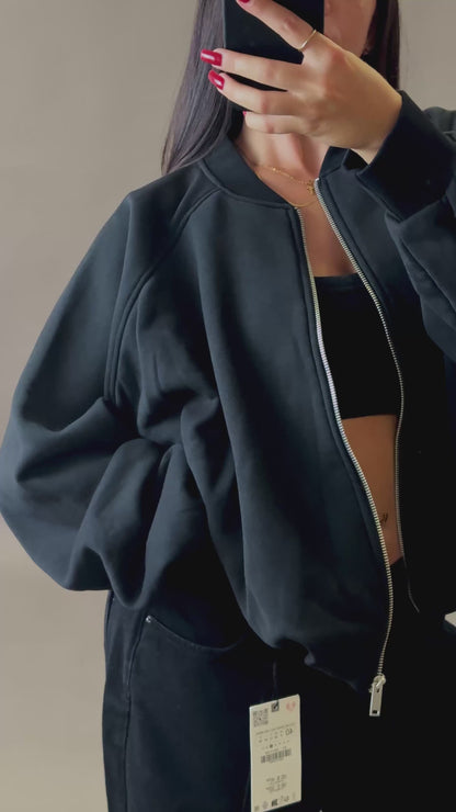 ZARA BLACK BAGGY JACKET
